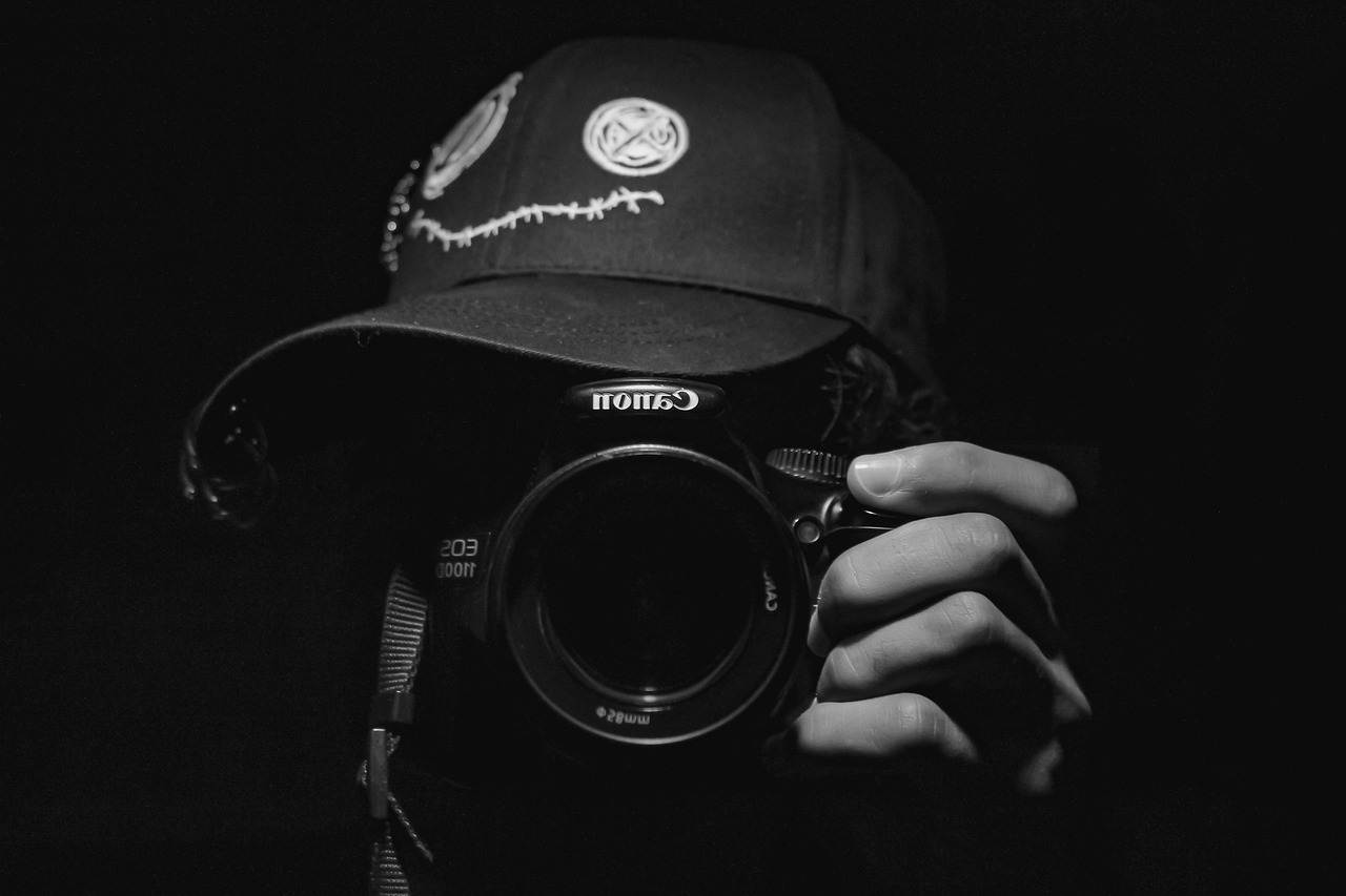 Low key portrait in near darkness